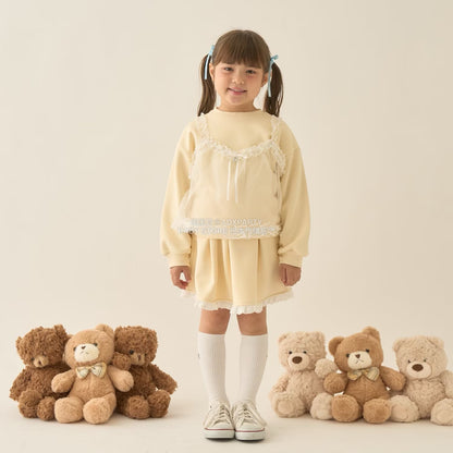 日本童裝 Ly# mine 吊帶薄紗拼接衛衣 100-150cm 女童款 冬季 TOPS