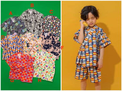 Disney Japanese children's clothing, Jinbei Japanese kimono, 100-150cm, for girls, summer, other brand children's clothing, TOPS PANTS, Japanese Summer Festival Special