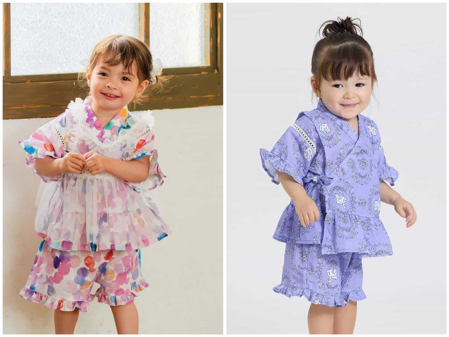 日本童裝 Boribon 日本甚平 日本和服 80-100cm 女童款 夏季 其他品牌童裝 TOPS PANTS 日本夏祭慶典特輯