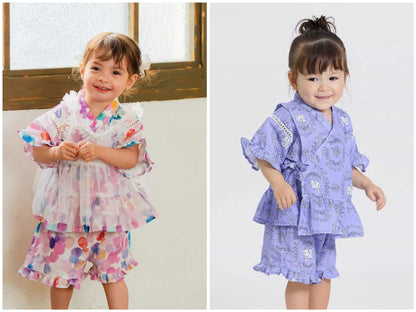 日本童裝 Boribon 日本甚平 日本和服 80-100cm 女童款 夏季 其他品牌童裝 TOPS PANTS 日本夏祭慶典特輯