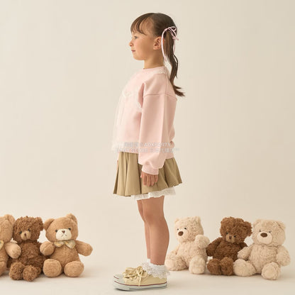 日本童裝 Ly# mine 吊帶薄紗拼接衛衣 100-150cm 女童款 冬季 TOPS