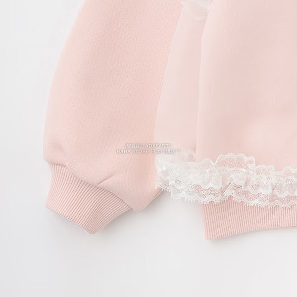 日本童裝 Ly# mine 吊帶薄紗拼接衛衣 100-150cm 女童款 冬季 TOPS