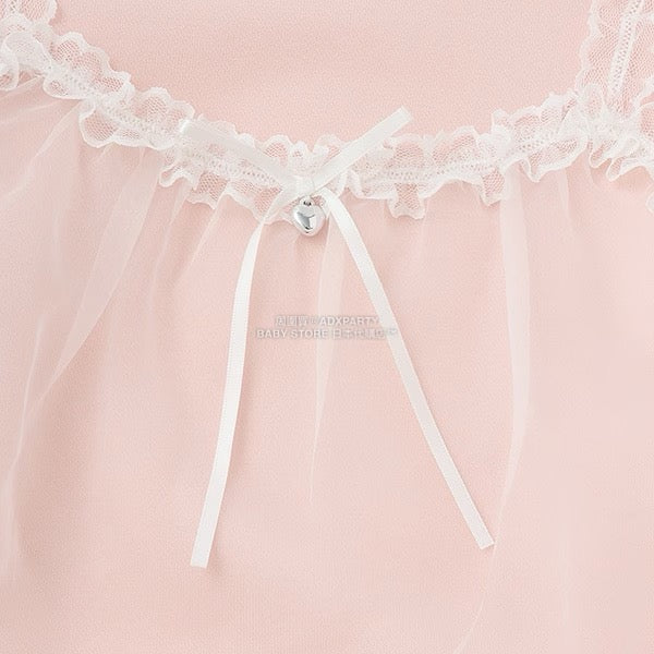 日本童裝 Ly# mine 吊帶薄紗拼接衛衣 100-150cm 女童款 冬季 TOPS