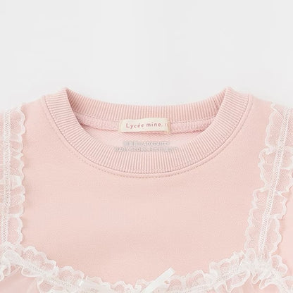 日本童裝 Ly# mine 吊帶薄紗拼接衛衣 100-150cm 女童款 冬季 TOPS