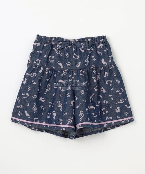 日本童裝 aF#a325 音符裙褲 100-160cm 女童款 秋季 PANTS