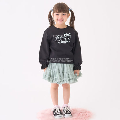 日本童裝 Ly# mine 蕾絲袖口衛衣 100-150cm 女童款 冬季 TOPS