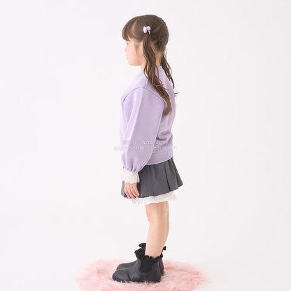 日本童裝 Ly# mine 蕾絲袖口衛衣 100-150cm 女童款 冬季 TOPS