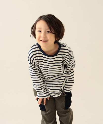 日本童裝 BEAMS mini 條紋長袖上衣 90-140cm 男童款/女童款 秋冬季 TOPS