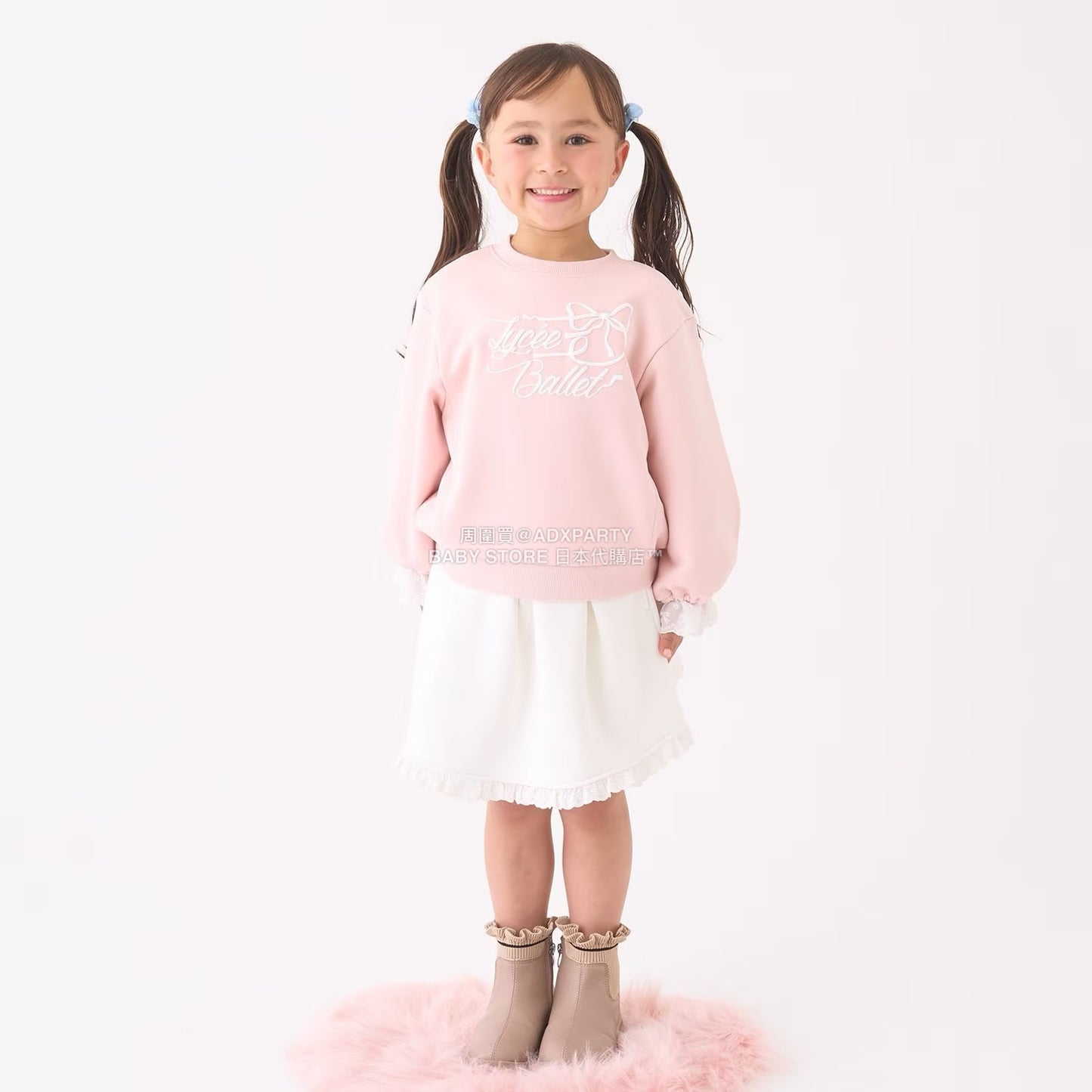 日本童裝 Ly# mine 蕾絲袖口衛衣 100-150cm 女童款 冬季 TOPS