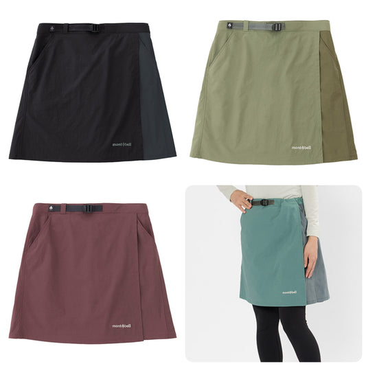 Japanese children's clothing mont-bell waterproof series / elastic / lightweight parent-child style skirt pants XS-XL adult summer SKIRTS PANTS