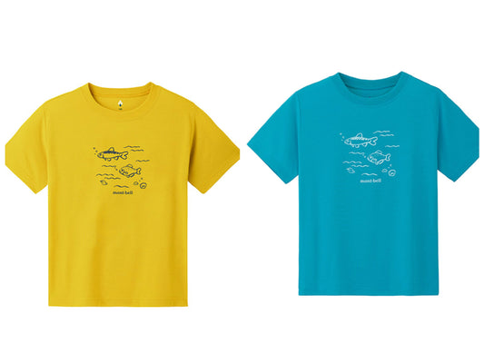 Japanese children's clothing mont-bell UV protection / organic cotton small fish top 100-160cm boys / girls summer TOPS 