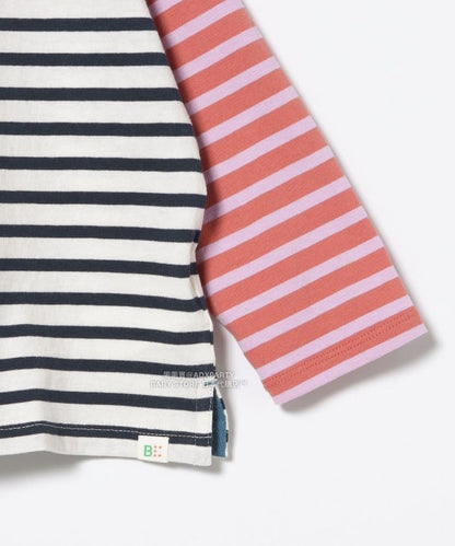 日本童裝 BEAMS mini 條紋長袖上衣 90-140cm 男童款/女童款 秋冬季 TOPS