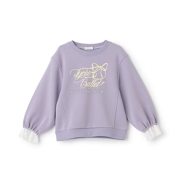 日本童裝 Ly# mine 蕾絲袖口衛衣 100-150cm 女童款 冬季 TOPS