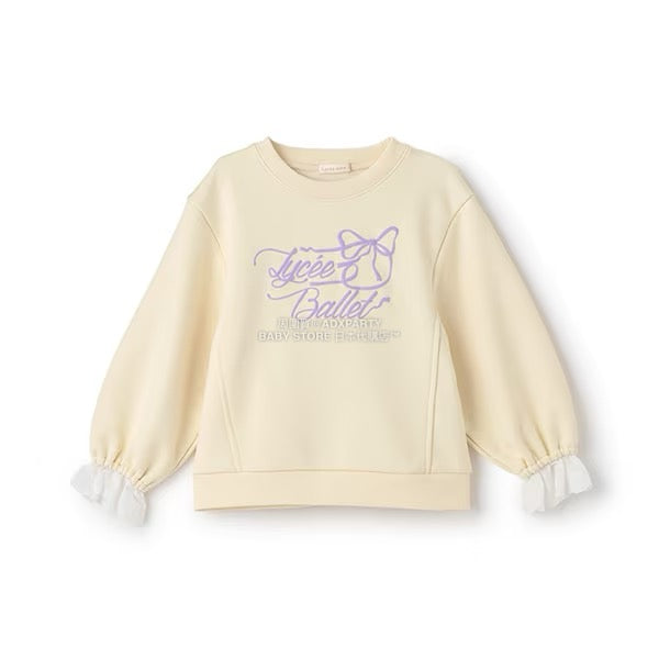 日本童裝 Ly# mine 蕾絲袖口衛衣 100-150cm 女童款 冬季 TOPS