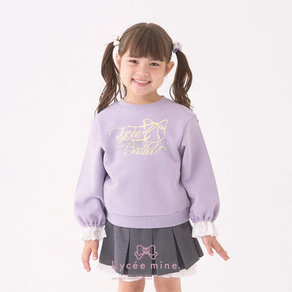 日本童裝 Ly# mine 蕾絲袖口衛衣 100-150cm 女童款 冬季 TOPS