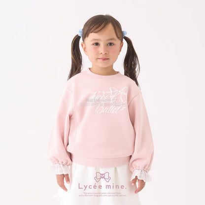 日本童裝 Ly# mine 蕾絲袖口衛衣 100-150cm 女童款 冬季 TOPS
