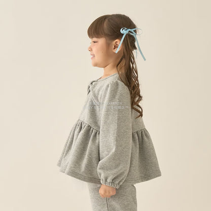 日本童裝 Ly# mine 蝴蝶結領荷葉上衣 100-150cm 女童款 冬季 TOPS