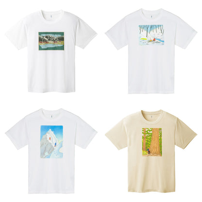 Japanese children's clothing mont-bell UV protection / water absorption and quick drying / durable / breathable / odor suppression Taisho Pond / Winter Valley / Snow Mountain Climbing / Yakushima pattern tops XS-XL adult summer TOPS 