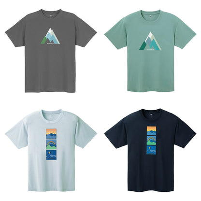 Japanese children's clothing mont-bell UV protection / quick-drying / durable / breathable / odor-suppressing mountain / mountain day trip pattern top XS-XL adult summer TOPS 