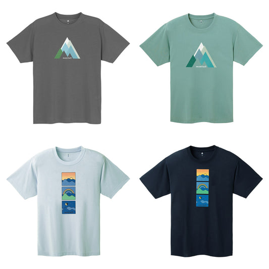 Japanese children's clothing mont-bell UV protection / quick-drying / durable / breathable / odor-suppressing mountain / mountain day trip pattern top XS-XL adult summer TOPS 