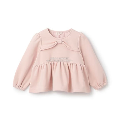日本童裝 Ly# mine 蝴蝶結領荷葉上衣 100-150cm 女童款 冬季 TOPS