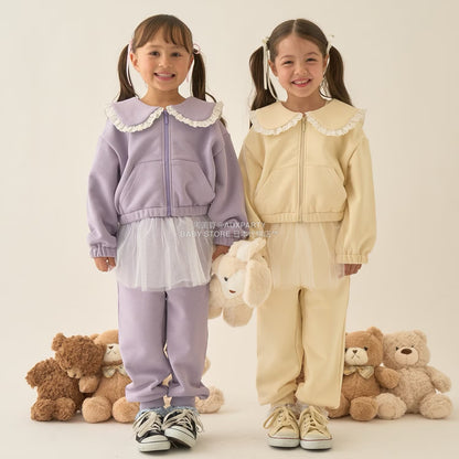 日本童裝 Ly# mine 水手領拉鍊衛衣外套 100-150cm 女童款 冬季 OUTERWEAR