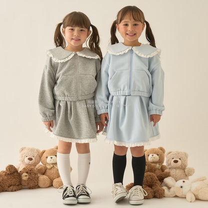 日本童裝 Ly# mine 水手領拉鍊衛衣外套 100-150cm 女童款 冬季 OUTERWEAR