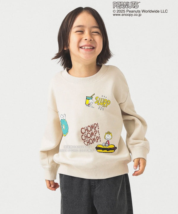 日本童裝 B:MING by BEAMS Peanuts 全花紋印花衛衣 90-140cm 男童款/女童款 秋冬季 TOPS