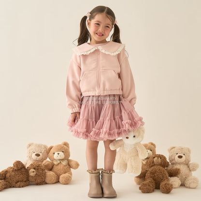 日本童裝 Ly# mine 水手領拉鍊衛衣外套 100-150cm 女童款 冬季 OUTERWEAR