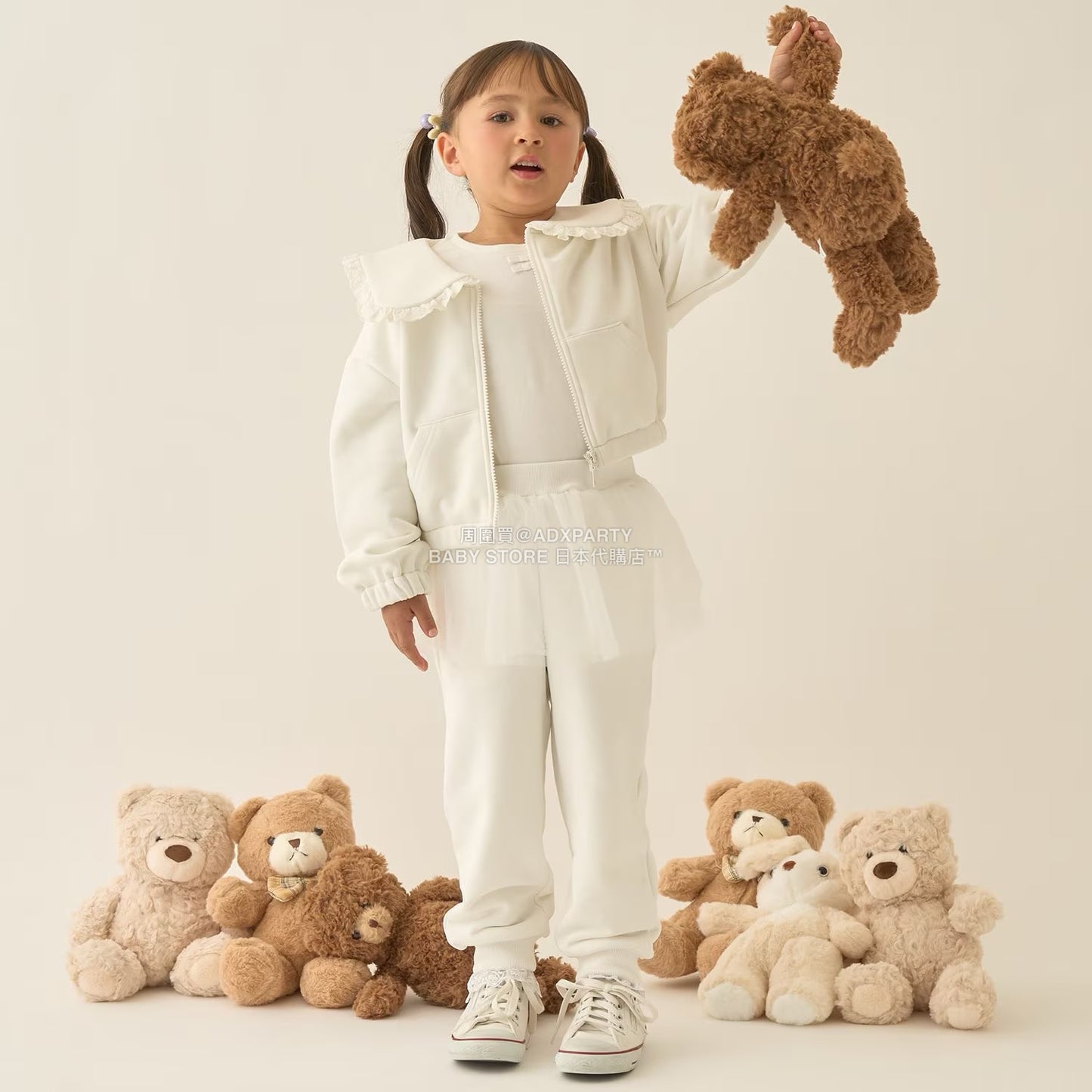 日本童裝 Ly# mine 水手領拉鍊衛衣外套 100-150cm 女童款 冬季 OUTERWEAR