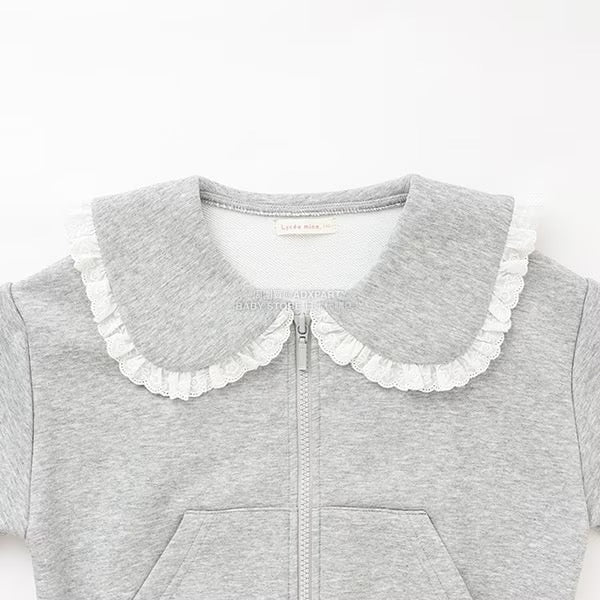 日本童裝 Ly# mine 水手領拉鍊衛衣外套 100-150cm 女童款 冬季 OUTERWEAR