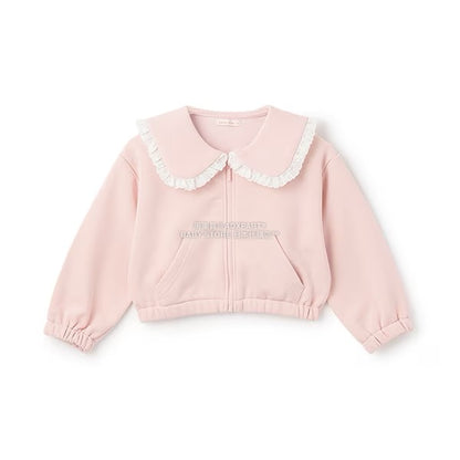 日本童裝 Ly# mine 水手領拉鍊衛衣外套 100-150cm 女童款 冬季 OUTERWEAR