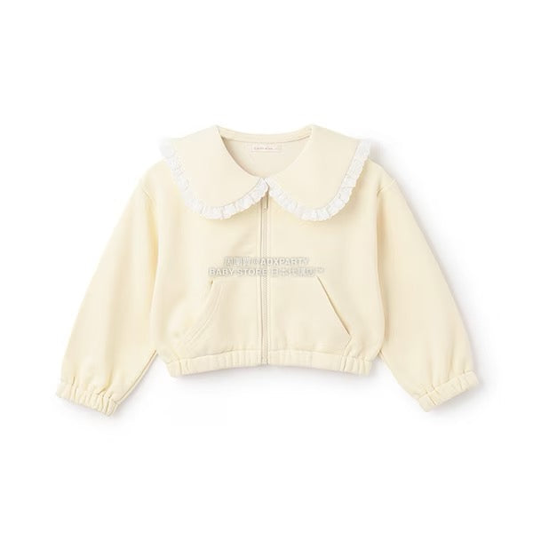 日本童裝 Ly# mine 水手領拉鍊衛衣外套 100-150cm 女童款 冬季 OUTERWEAR