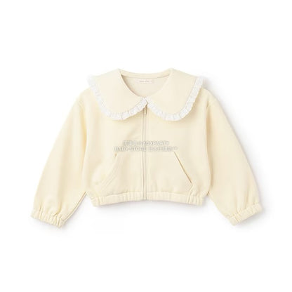 日本童裝 Ly# mine 水手領拉鍊衛衣外套 100-150cm 女童款 冬季 OUTERWEAR