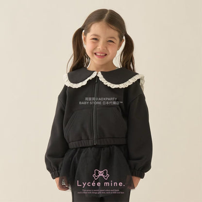 日本童裝 Ly# mine 水手領拉鍊衛衣外套 100-150cm 女童款 冬季 OUTERWEAR