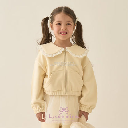 日本童裝 Ly# mine 水手領拉鍊衛衣外套 100-150cm 女童款 冬季 OUTERWEAR