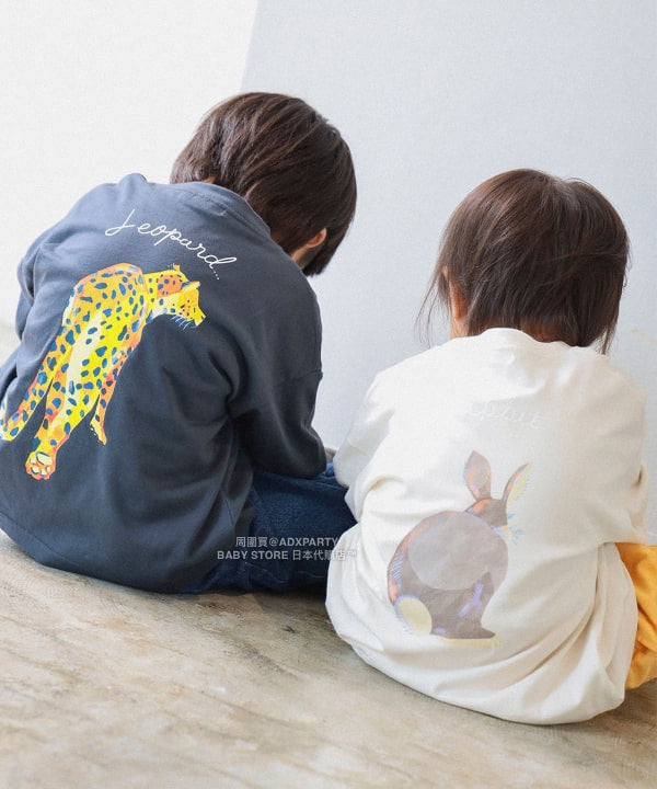 日本童裝 BEAMS mini 動物patpat印花長袖T恤 90-140cm 男童款/女童款 秋冬季 TOPS