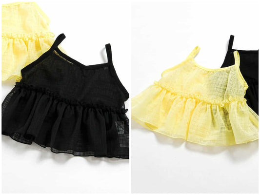 日本童裝 BREEZE 薄紗吊帶上衣 80-140cm 女童款 夏季 TOPS