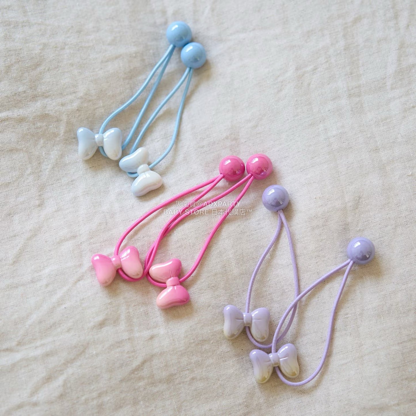 日本直送 Lycee mine 漸層蝴蝶結髮圈兩件裝 手飾/髮飾系列