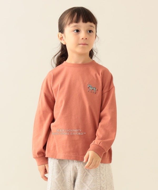 日本童裝 BEAMS mini 動物patpat印花長袖T恤 90-140cm 男童款/女童款 秋冬季 TOPS