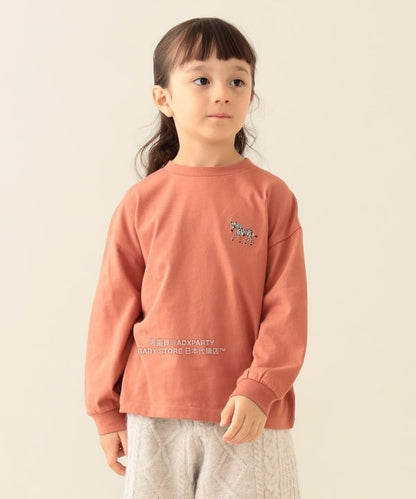 日本童裝 BEAMS mini 動物patpat印花長袖T恤 90-140cm 男童款/女童款 秋冬季 TOPS