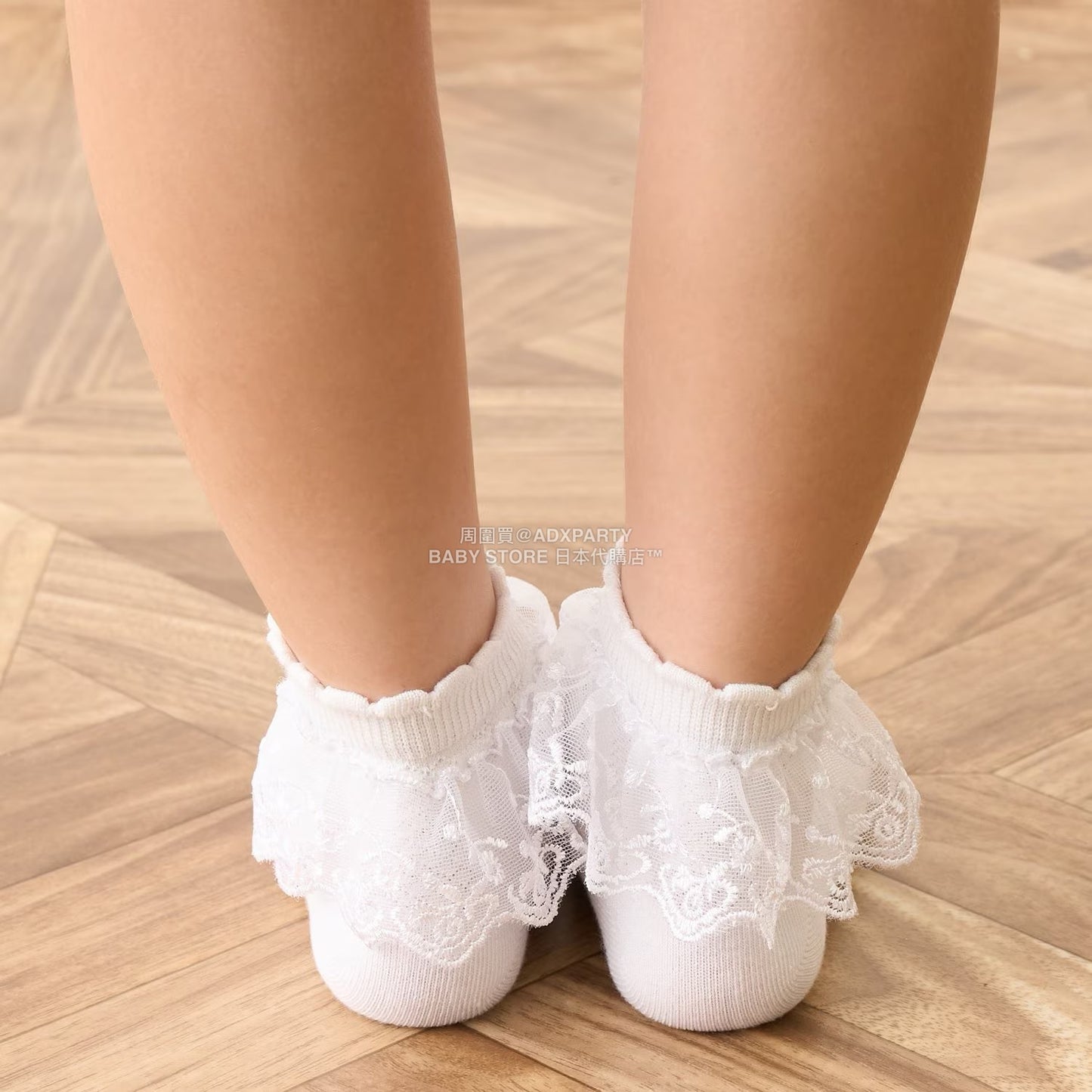 日本直送 Lycee mine 蕾絲短襪一對 15-19cm 襪系列