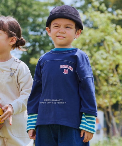 日本童裝 BEAMS mini 藍球風上衣短褲兩件套裝 90-150cm 男童款/女童款 秋冬季 TOPS 聖誕紅/新年紅