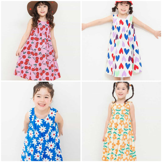 日本童裝 BREEZE 印花喇叭背心裙 80-140cm 女童款 夏季 DRESSES