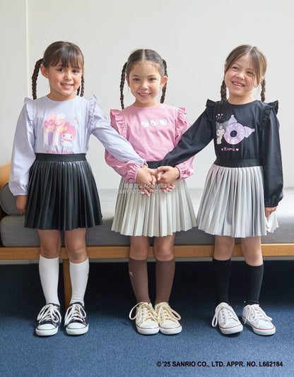 日本直送 Lycee mine 蝶結刺繡及膝襪一對 14-20cm 襪系列