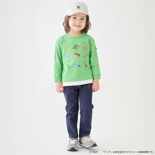 日本童裝 pe#main x TOMICA・ANIA 休閒褲上衣 80-110cm 男童款 春季 PANTS