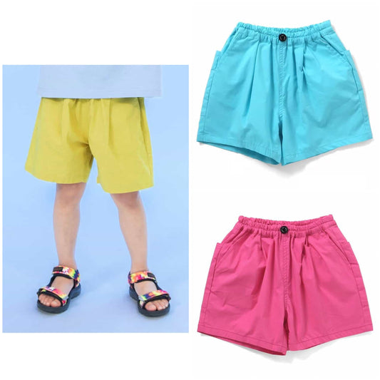 日本童裝 BREEZE 接觸冷感 夏日啤酒霓虹色短褲 80-140cm 男童款/女童款 夏季 PANTS