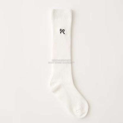 日本直送 Lycee mine 蝶結刺繡及膝襪一對 14-20cm 襪系列
