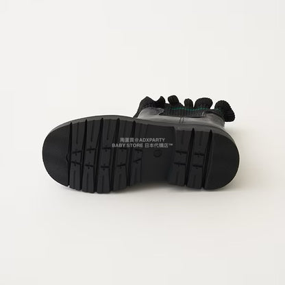 日本直送 Lycee mine 荷葉邊羅紋側拉鍊短靴 18-21cm 鞋系列 其他品牌