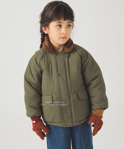 日本童裝 B:MING by BEAMS 毛毛領夾棉外套 100-150cm 男童款/女童款 秋冬季 (適合香港平均溫度、寒冷天氣、溫度低天氣）OUTERWEAR